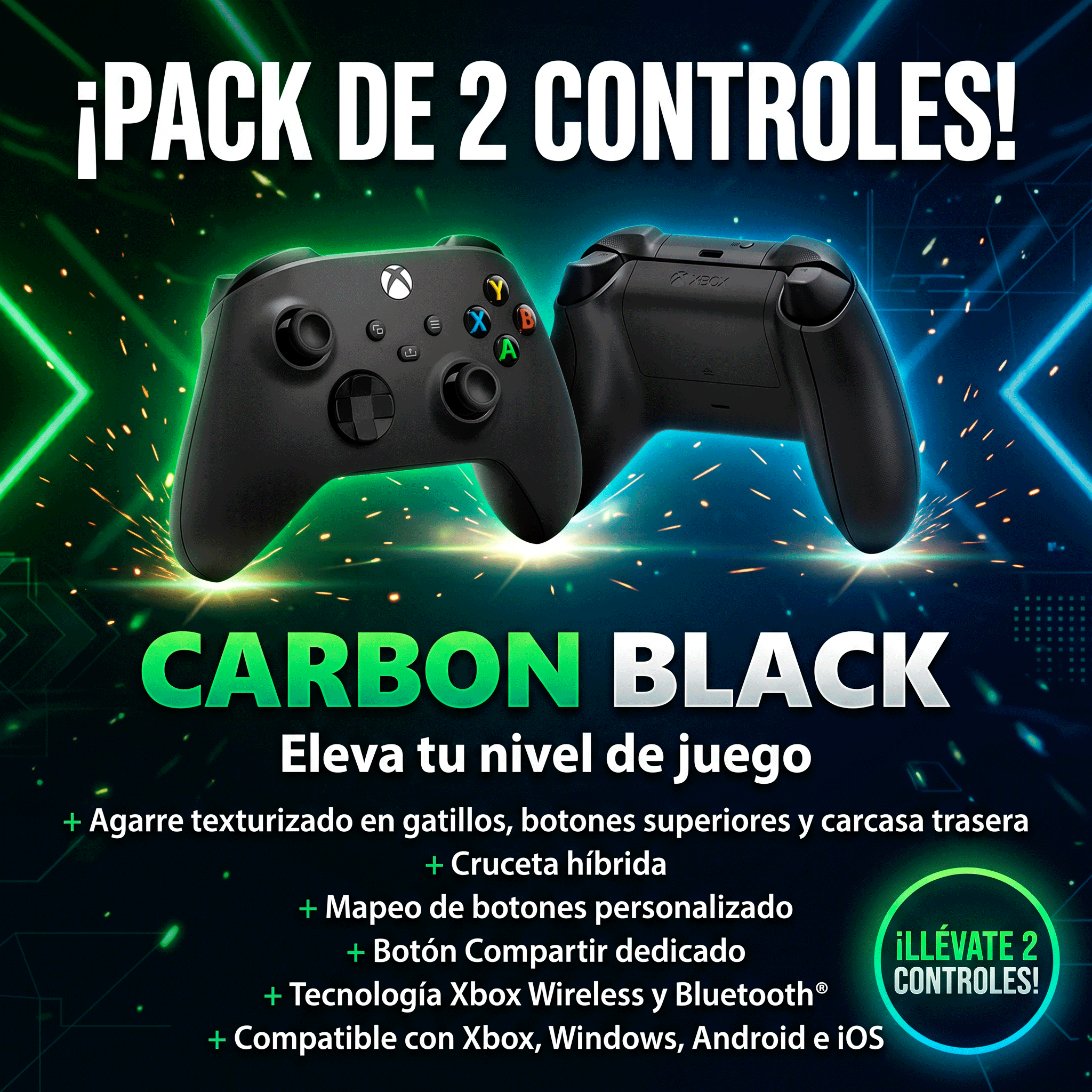 Bundle 2 Controles Inalámbricos Xbox